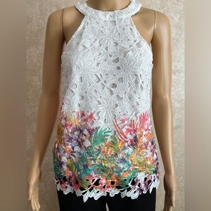Venus florals lace top sleeveless size Xs